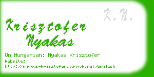 krisztofer nyakas business card